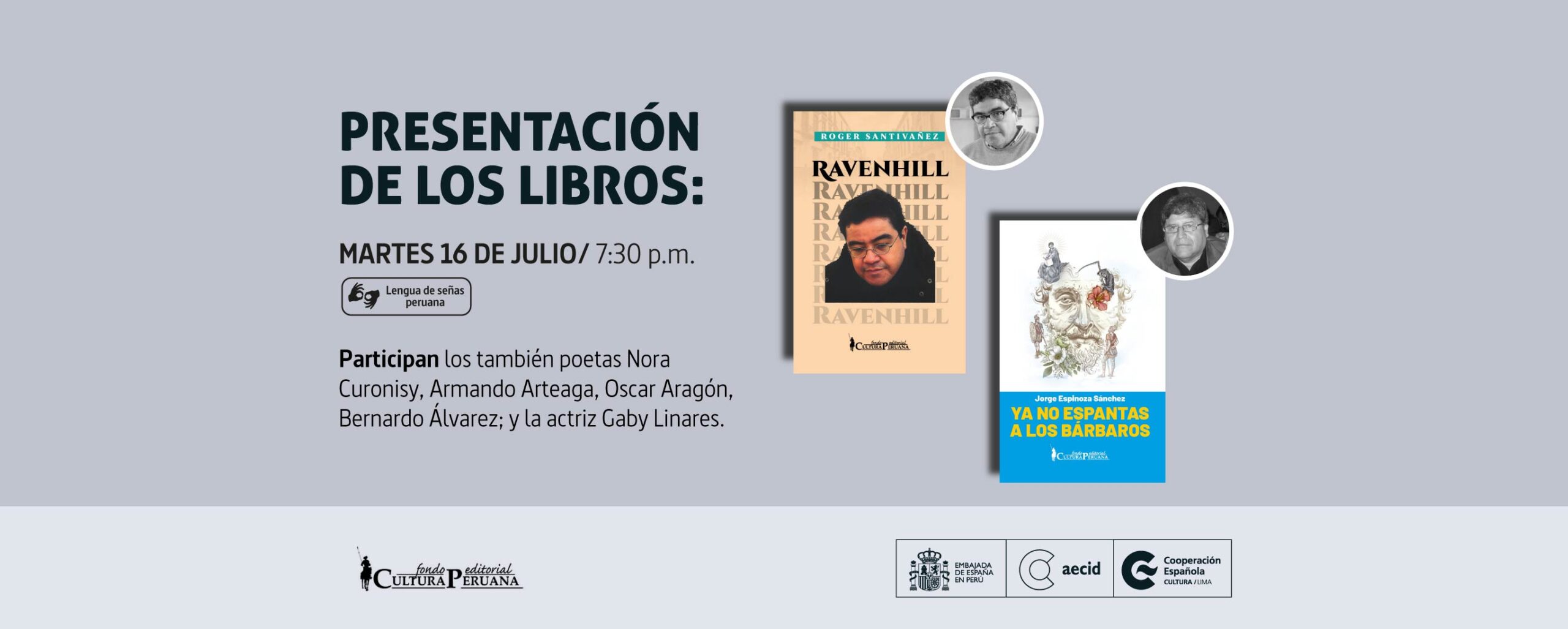 Fondo Editorial de Cultura Peruana presenta dos nuevos poemarios