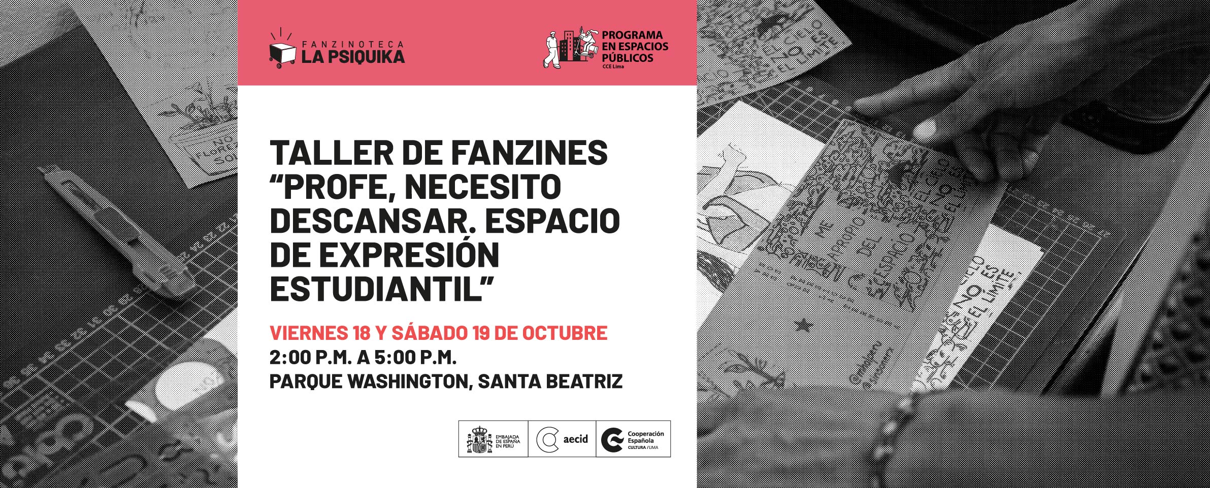 Taller de fanzines Profe necesito descansar