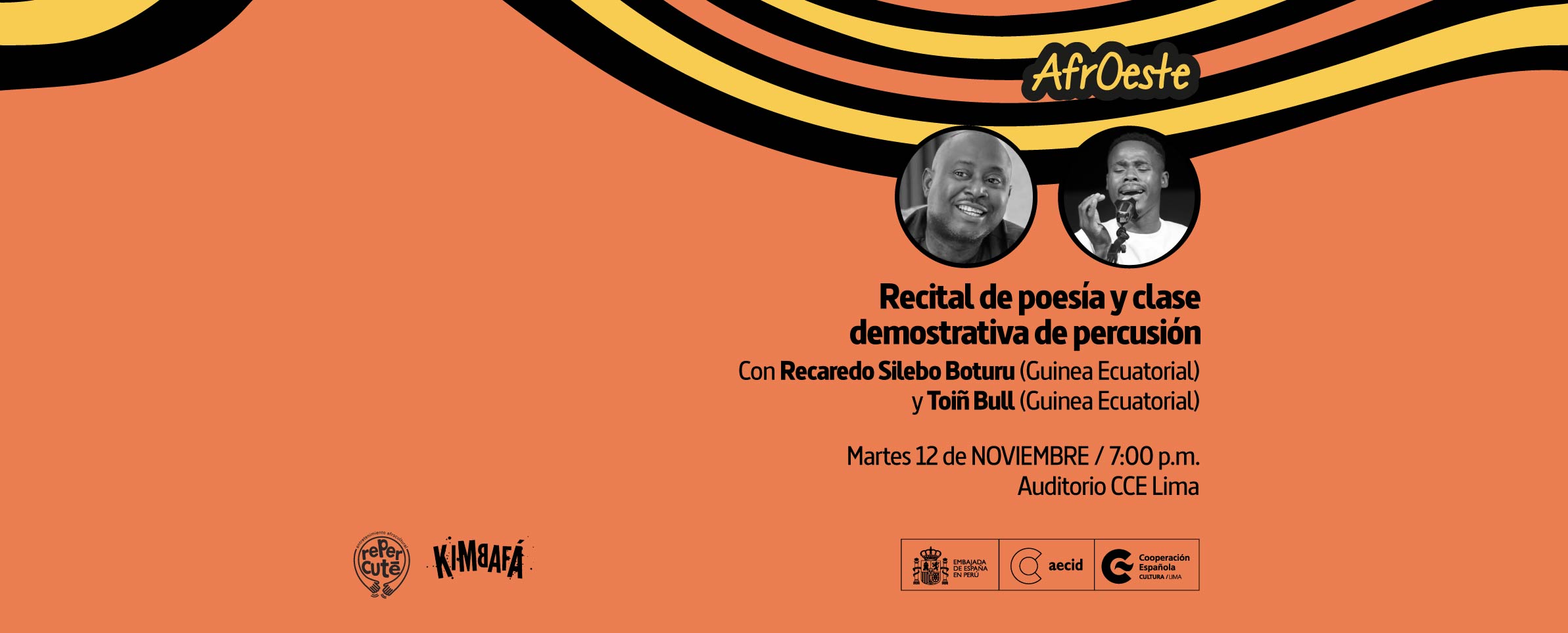 AfrOeste recital de poesa y clase maestra de percusin